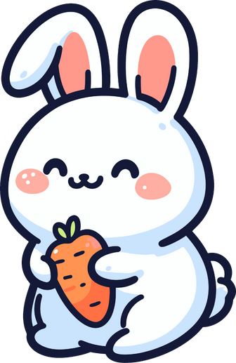 Cute Bunny with a Carrot